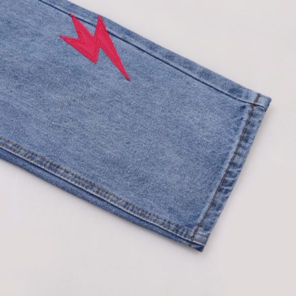 Jeans Denim Lightning Bolt Print CH045 - Image 7
