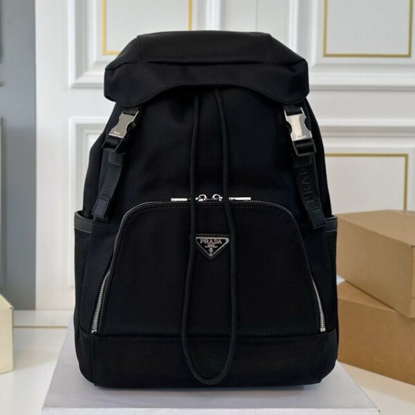 Backpack Prada Black Nylon with Drawstring Closure PD059 - Image 1