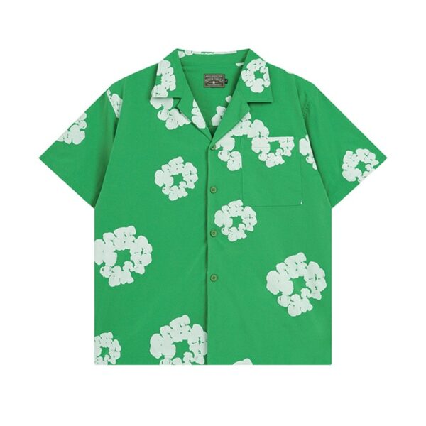 Shirt Denim Tears Circle Clouds Green - Image 1