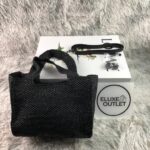 Font Tote in raffia Small 24 cm - Image 3