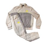 Set Syna Gray and Yellow Track Jacket and Pants SN002