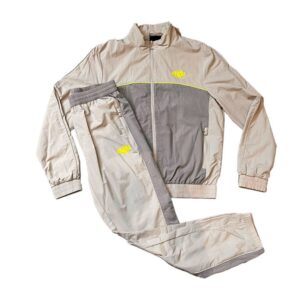 Set Syna Gray and Yellow Track Jacket and Pants SN002