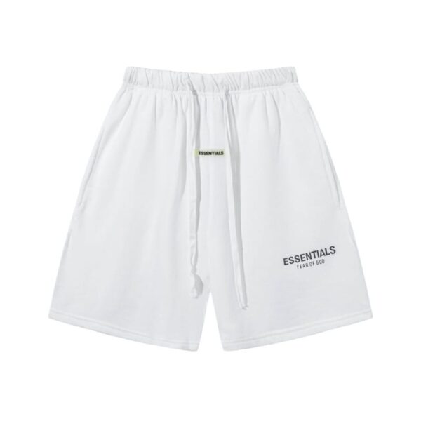 Shorts Essentials White with Logo Print EST002 - Image 1