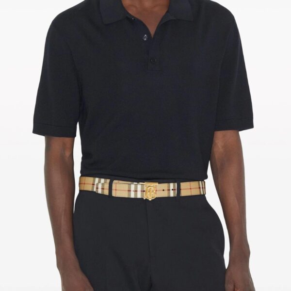 Belt Burberry Black Gold TB Plaque BY001 - Image 4