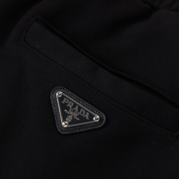 Pants Joggers Prada Black Milano Logo PD052 - Image 5