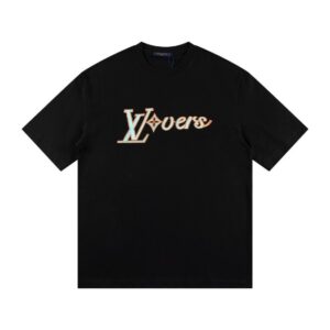 T-shirt Louis Vuitton LV Black LVovers Design