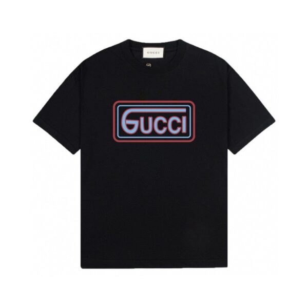 T-shirt Gucci Logo Black GC065 - Image 1