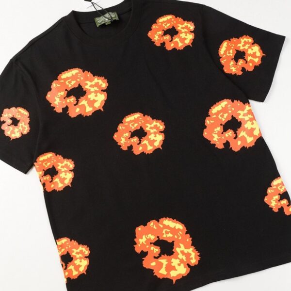 T-Shirt Denim Tears Floral Print Black - Image 3