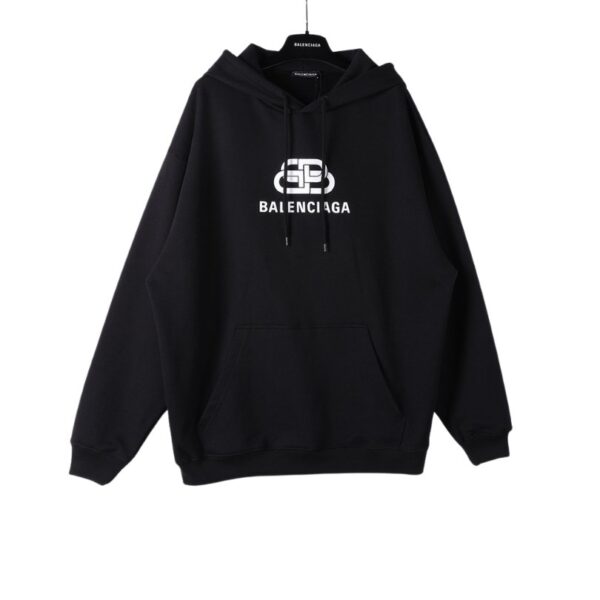 Balenciaga Classic Logo Hoodie Black BL021 - Image 1