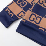 Hoodie Gucci Monogram Brown Blue GC080 - Image 5