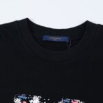 T-Shirt Louis Vuitton LV Paint-Splatter Black - Image 5