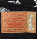 Denim Tears x Levi's Cotton Wreath Jeans Black - Image 8