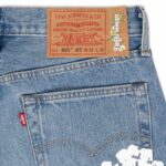 Denim Tears x Levi's Cotton Wreath Jeans Ligh Wash - Image 7