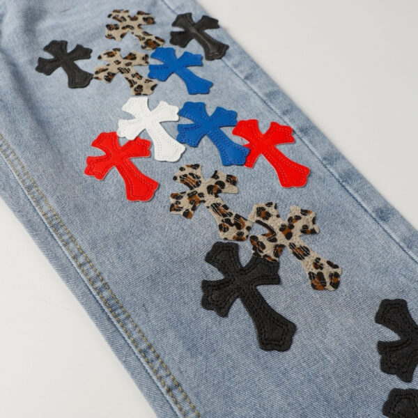 Jeans Chrome Hearts Multicolor Cross Patch CH022 - Image 6