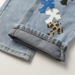 Jeans Chrome Hearts Multicolor Cross Patch CH022 - Image 10