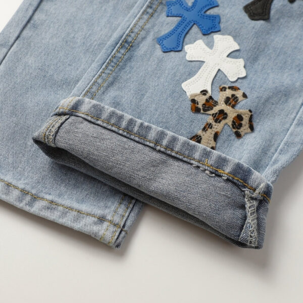 Jeans Chrome Hearts Multicolor Cross Patch CH022 - Image 10