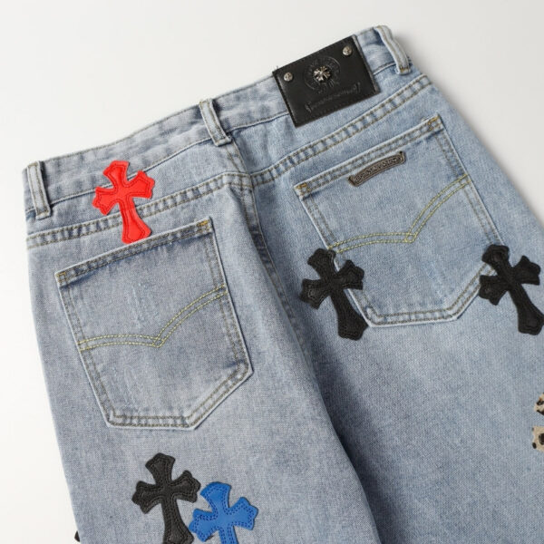Jeans Chrome Hearts Multicolor Cross Patch CH022 - Image 4