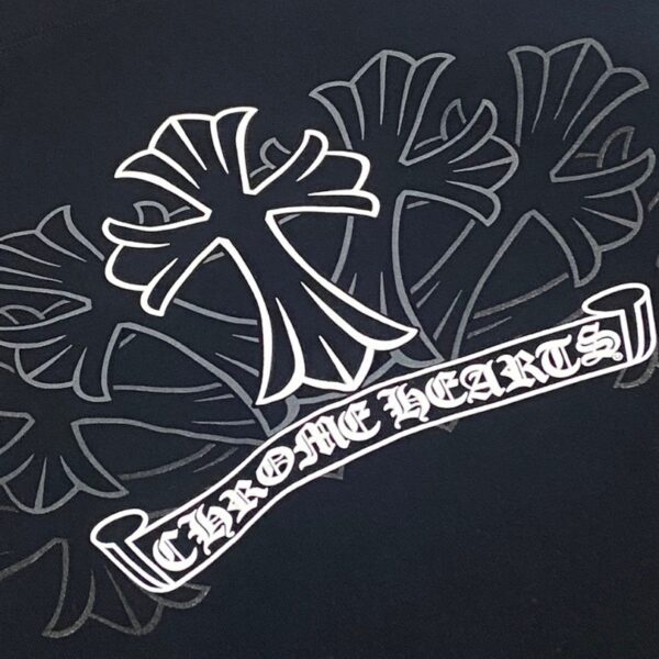 Hoodie Chrome Hearts Cross Zip Black CH064 - Image 4