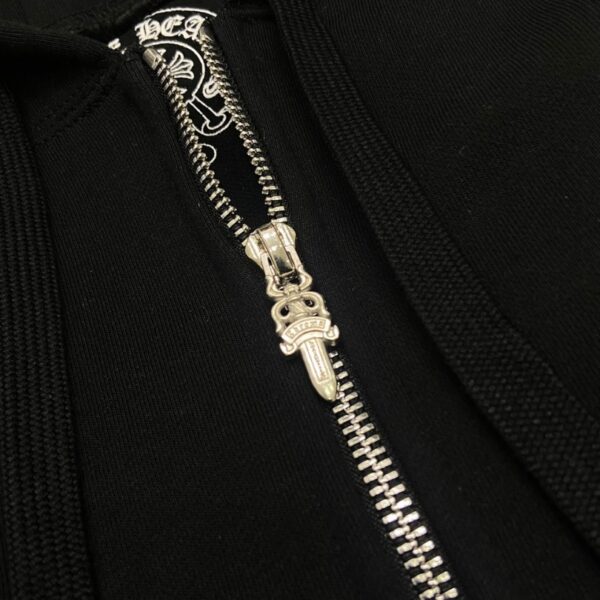 Hoodie Chrome Hearts Cross Zip Black CH064 - Image 8