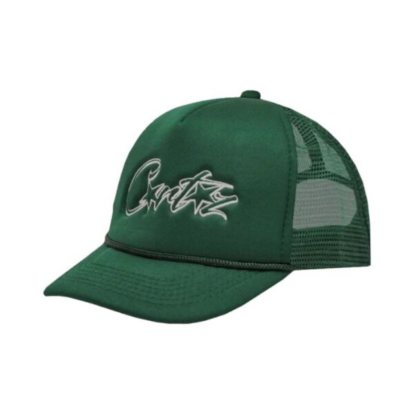 Cap Cortez Signature Logo Mesh Green Hat CZ001 - Image 1