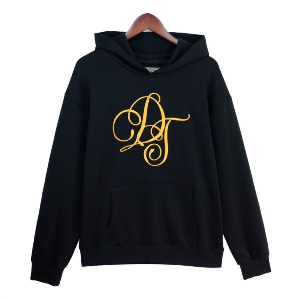 Hoodie Denim Tears Monogram Black Gold - Image 1