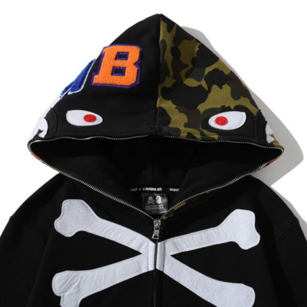 Hoodie BAPE Skull Camo Full Zip BP021 - Image 4