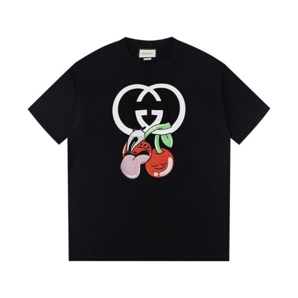 T-shirt Gucci GG Cherry Black GC031 - Image 1