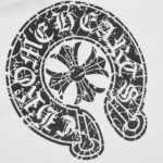 T-shirt Chrome Hearts Horseshoe White Logo CH015 - Image 5