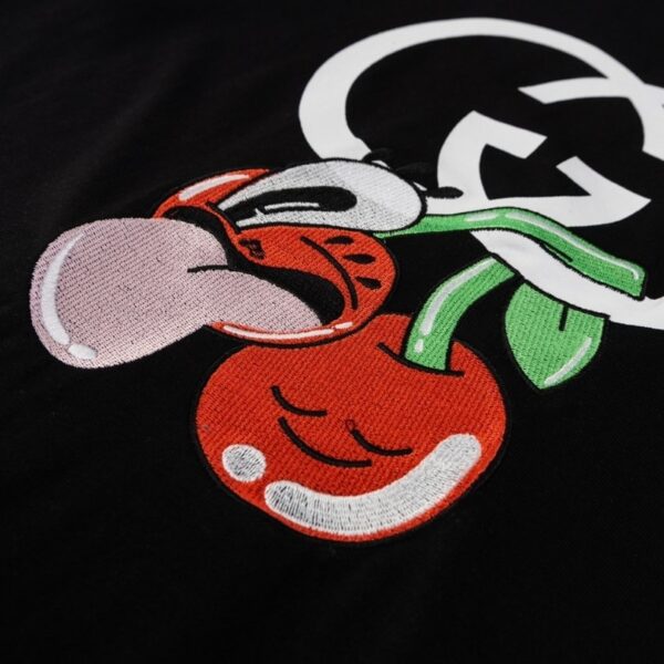 T-shirt Gucci GG Cherry Black GC031 - Image 4