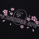 T-shirt BAPE Sakura Ape Head Black BP072 - Image 4
