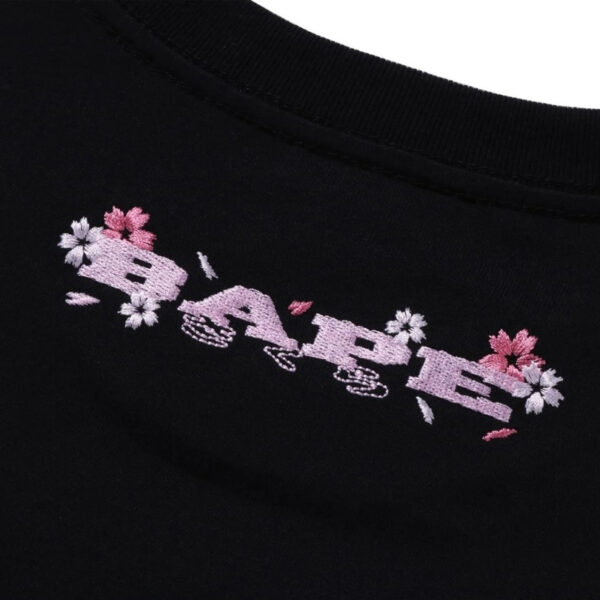 T-shirt BAPE Sakura Ape Head Black BP072 - Image 5