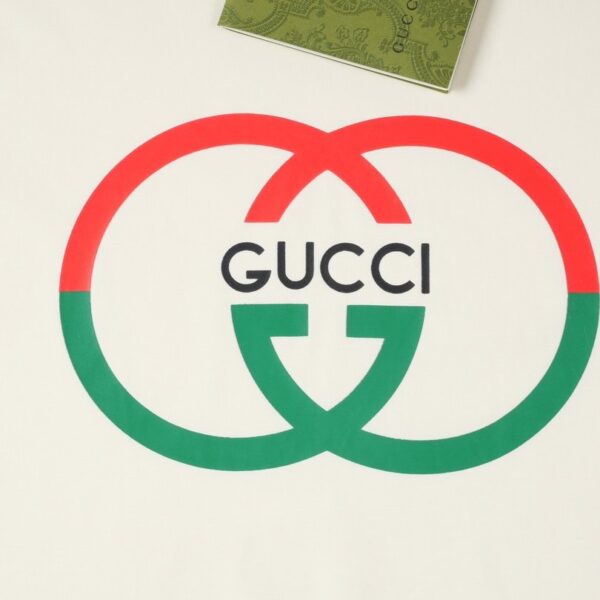 T-shirt Gucci Interlocking Logo White GC014 - Image 4