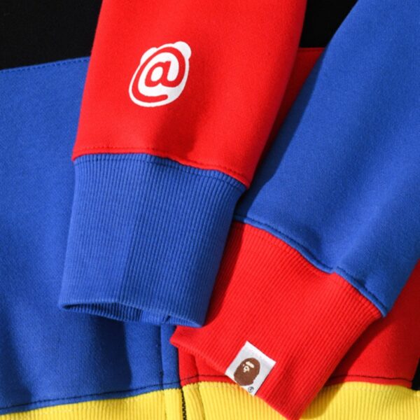 Hoodie BAPE Color Block Full Zip BP019 - Image 9