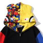 Hoodie BAPE Color Block Full Zip BP019 - Image 6