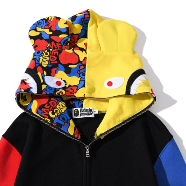 Hoodie BAPE Color Block Full Zip BP019 - Image 6