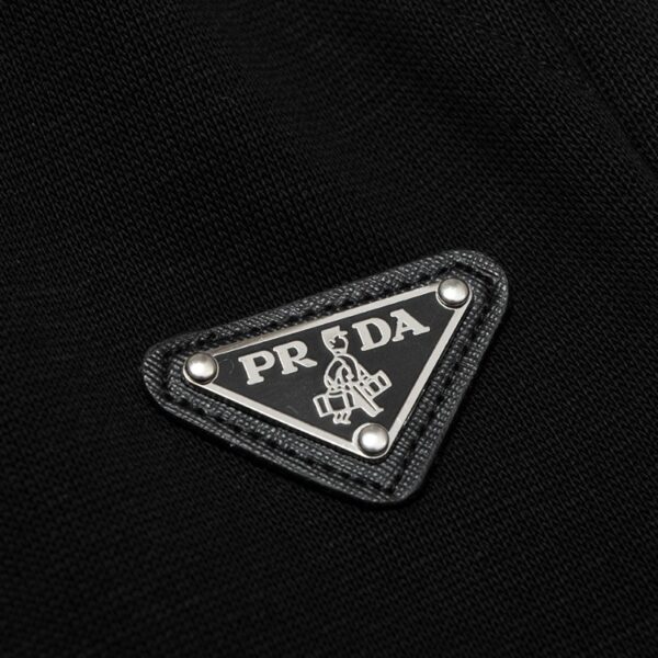 Shorts Prada Logo Patch Black PD012 - Image 4
