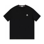 T-shirt Moncler Black Embroidered Logo Tee MCL005