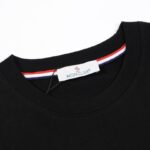 T-shirt Moncler Black Embroidered Logo Tee MCL005 - Image 6