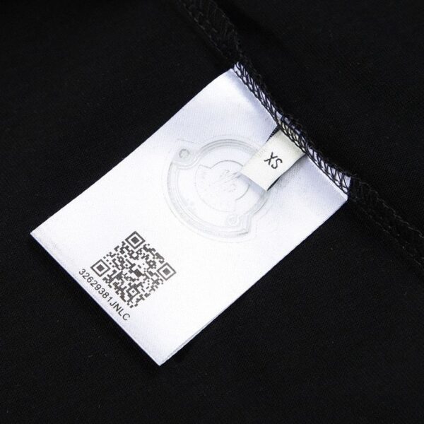 T-shirt Moncler Black Embroidered Logo Tee MCL005 - Image 8