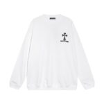 Sweatshirt Chrome Hearts Cross Print White CH050