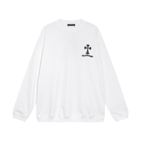 Sweatshirt Chrome Hearts Cross Print White CH050 - Image 1
