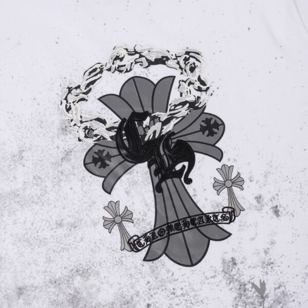 T-shirt Chrome Hearts Floral Graphic White CH054 - Image 5