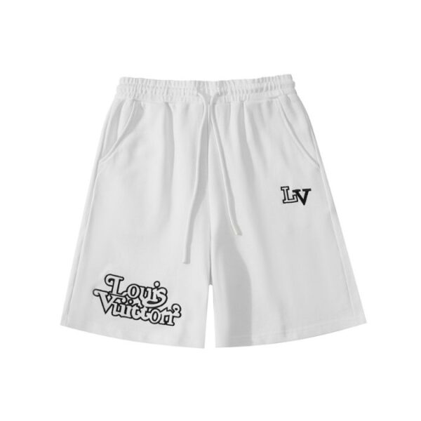 Shorts Louis Vuitton LV White Black Logo - Image 1