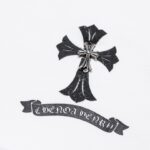 Sweatshirt Chrome Hearts Cross Print White CH050 - Image 4