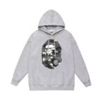 Hoodie Bape Camo Ape Head Grey BP060