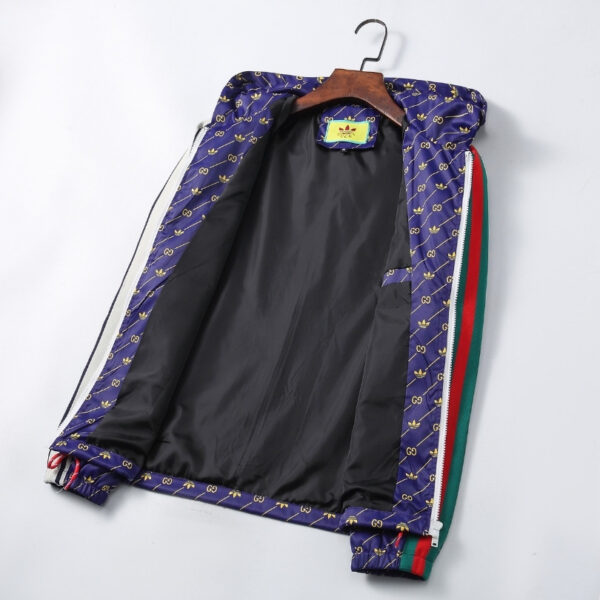 Jacket Gucci Monogram Stripe Blue GC078 - Image 4