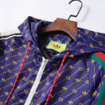 Jacket Gucci Monogram Stripe Blue GC078 - Image 12