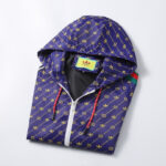 Jacket Gucci Monogram Stripe Blue GC078 - Image 11