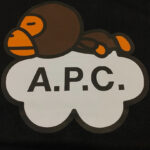 T-shirt BAPE Baby Milo Banana Ape Head Black BP052 - Image 4