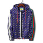 Jacket Gucci Monogram Stripe Blue GC078